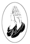 Praying Hands Religious Oval